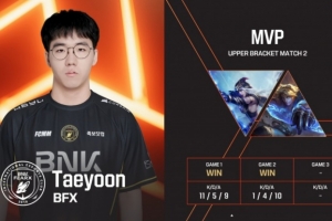 人挪活！艾希万箭齐发两轰四杀真EZ Taeyoon当选BFX横扫KT大场MVP